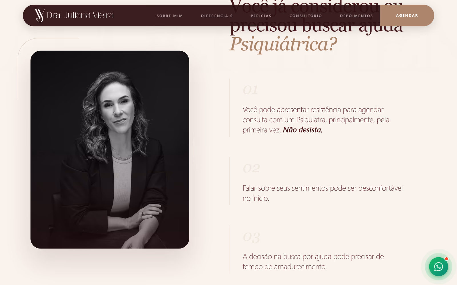 Mockup 6 do projeto Dra. Juliana Vieira